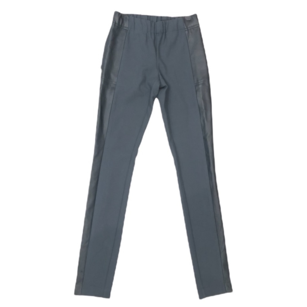 Club Monaco Tuxedo Joggers Vegan Leather Gray